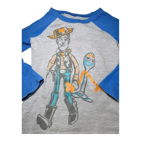 Disney Jumping Beans Shirts Kids 3T Mickey Toy Story Frozen Grey Blue Bundle 3pc - Picture 6 of 14
